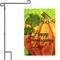 G128 Combo Pack: Garden Flag Stand Black 36x16 Inch & Garden Flag Happy Thanksgiving Pumpkin 12x18 Inch